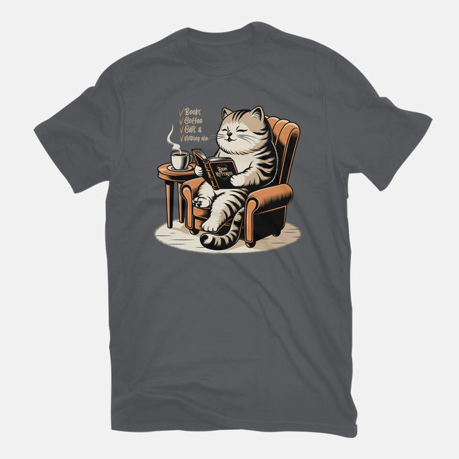 Books Coffee And Cats-Mens-Premium-Tee-Popnotic