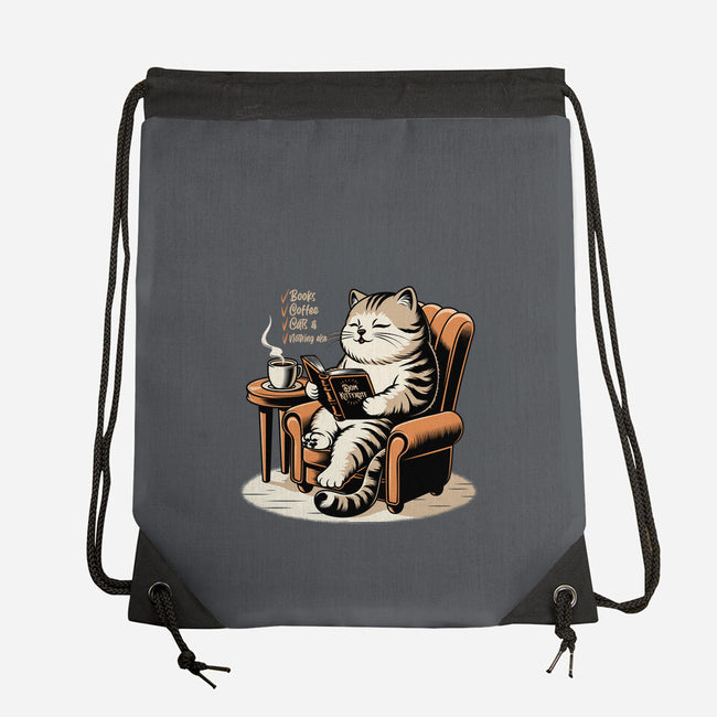 Books Coffee And Cats-None-Drawstring-Bag-Popnotic