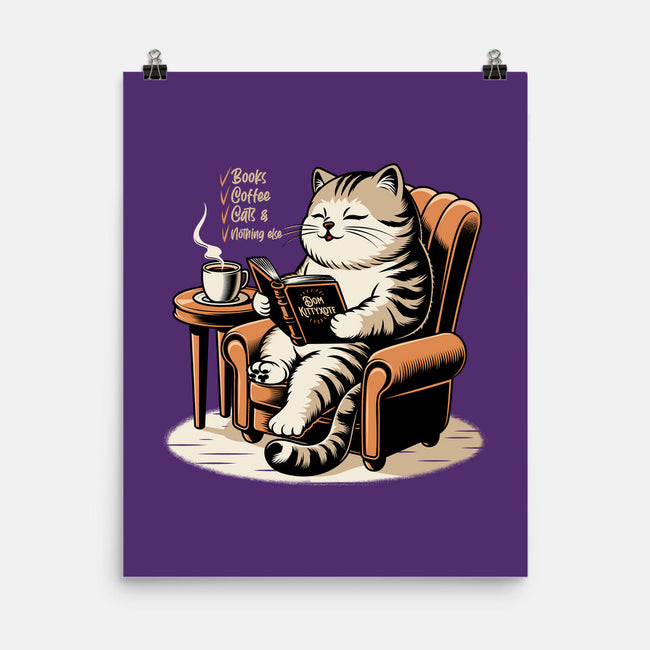 Books Coffee And Cats-None-Matte-Poster-Popnotic