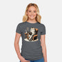 Books Coffee And Cats-Womens-Fitted-Tee-Popnotic