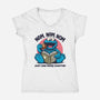 Books And Cookies-Womens-V-Neck-Tee-Popnotic
