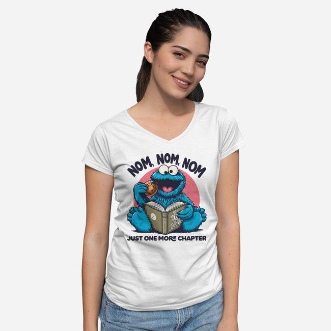 Books And Cookies-Womens-V-Neck-Tee-Popnotic