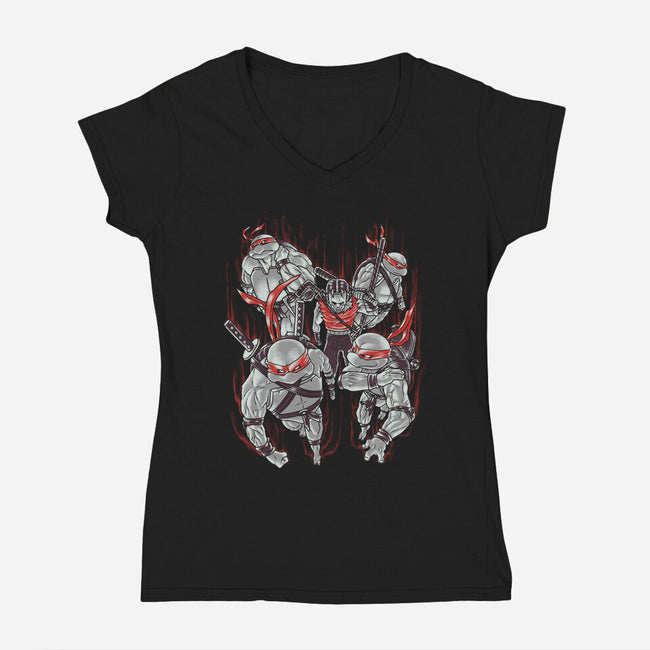Night Shift-Womens-V-Neck-Tee-naomori