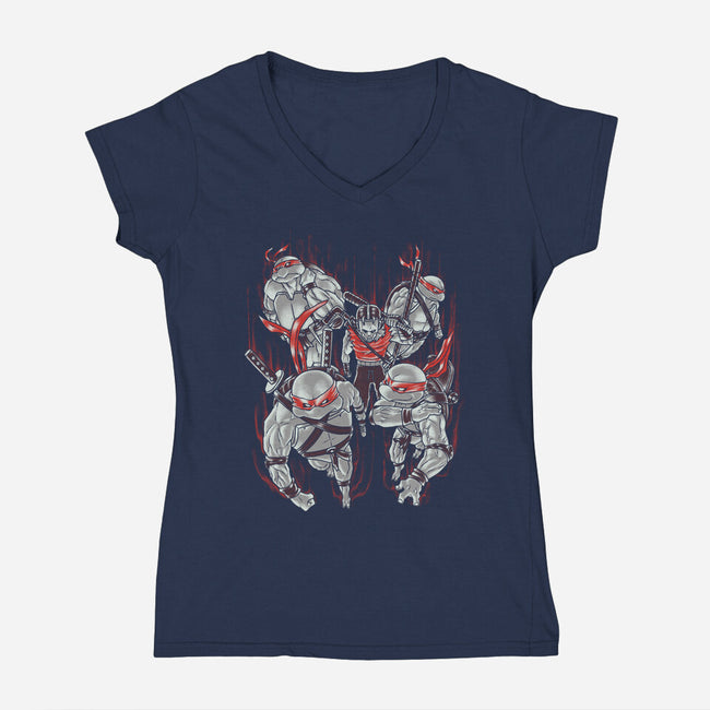 Night Shift-Womens-V-Neck-Tee-naomori