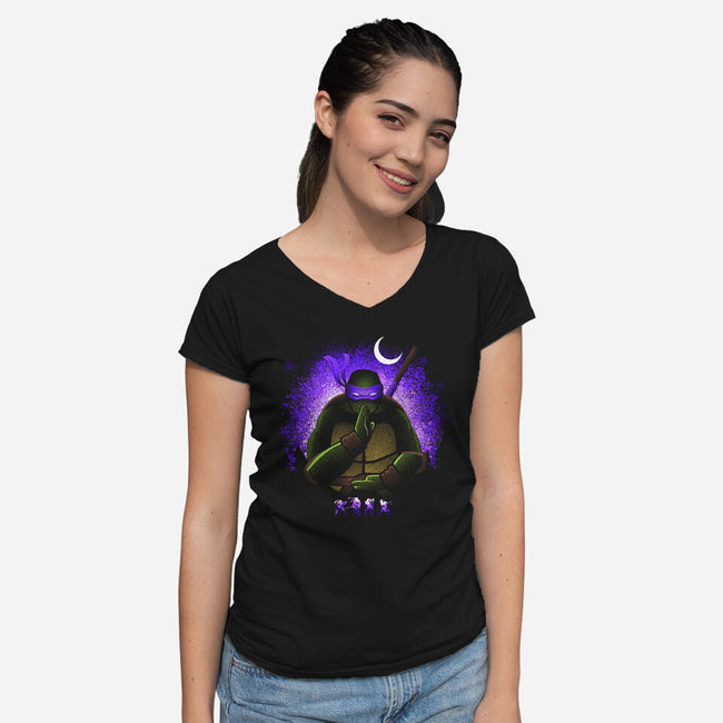 Brain-Womens-V-Neck-Tee-grevalra