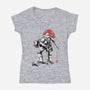 Ninja Donatello Sumi-E-Womens-V-Neck-Tee-Astrobot Invention