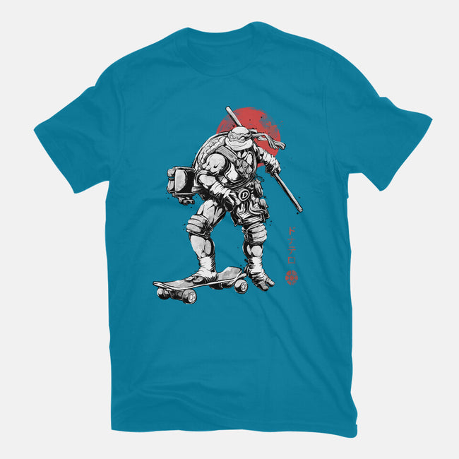Ninja Donatello Sumi-E-Womens-Fitted-Tee-Astrobot Invention