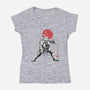 Ninja Raphael Sumi-E-Womens-V-Neck-Tee-Astrobot Invention