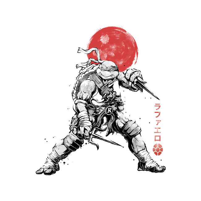 Ninja Raphael Sumi-E-None-Removable Cover w Insert-Throw Pillow-Astrobot Invention
