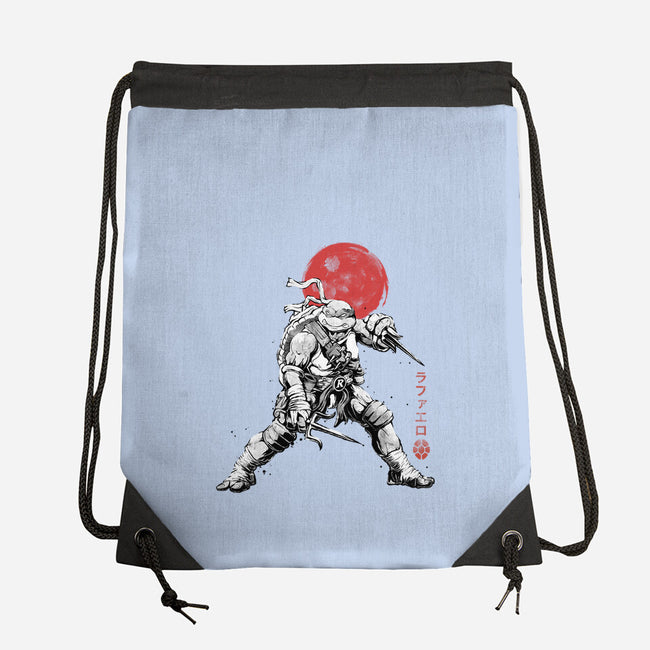 Ninja Raphael Sumi-E-None-Drawstring-Bag-Astrobot Invention