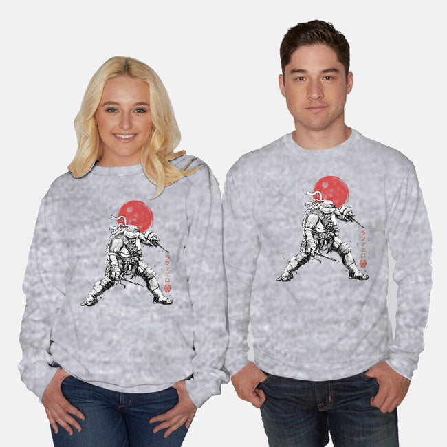 Ninja Raphael Sumi-E-Unisex-Crew Neck-Sweatshirt-Astrobot Invention