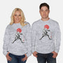 Ninja Raphael Sumi-E-Unisex-Crew Neck-Sweatshirt-Astrobot Invention