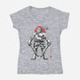 Ninja Leonardo Sumi-E-Womens-V-Neck-Tee-Astrobot Invention