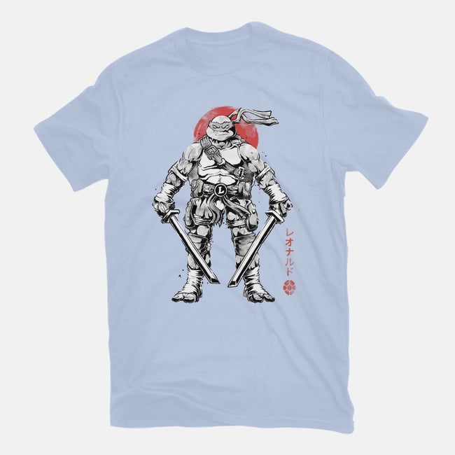 Ninja Leonardo Sumi-E-Womens-Basic-Tee-Astrobot Invention