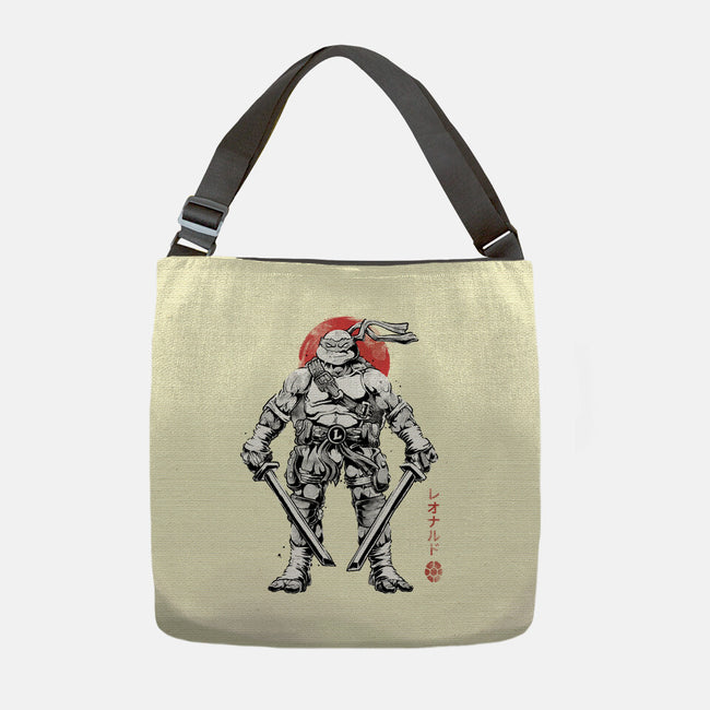 Ninja Leonardo Sumi-E-None-Adjustable Tote-Bag-Astrobot Invention