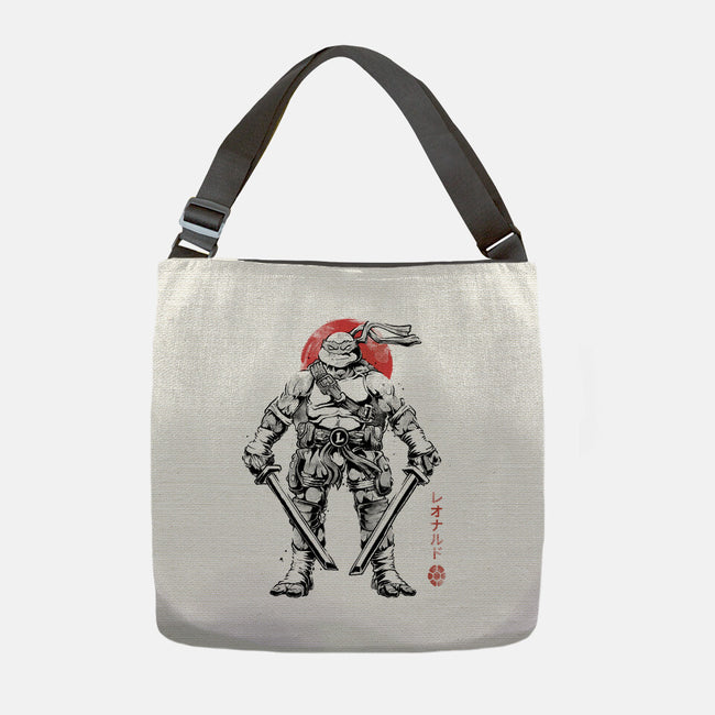 Ninja Leonardo Sumi-E-None-Adjustable Tote-Bag-Astrobot Invention