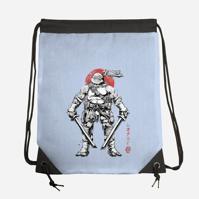 Ninja Leonardo Sumi-E-None-Drawstring-Bag-Astrobot Invention