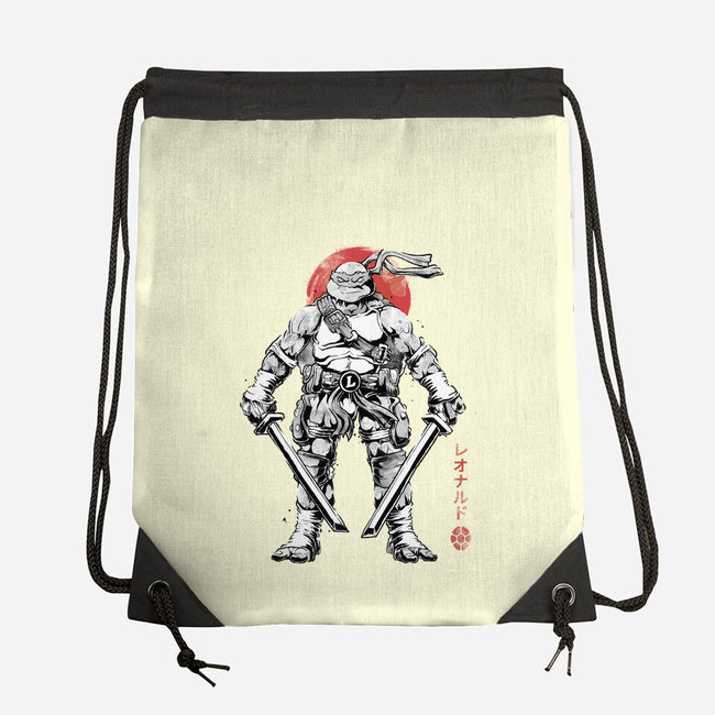 Ninja Leonardo Sumi-E-None-Drawstring-Bag-Astrobot Invention