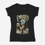 Employed But At What Cost-Womens-V-Neck-Tee-Arigatees