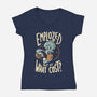 Employed But At What Cost-Womens-V-Neck-Tee-Arigatees