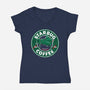 Starbug Coffee-Womens-V-Neck-Tee-rocketman_art