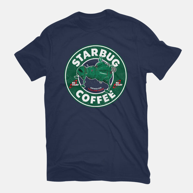 Starbug Coffee-Womens-Fitted-Tee-rocketman_art