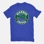 Starbug Coffee-Womens-Fitted-Tee-rocketman_art