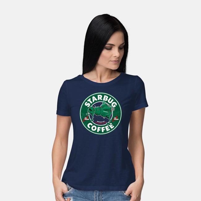 Starbug Coffee-Womens-Basic-Tee-rocketman_art