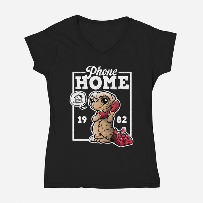 Cute Phone Home-Womens-V-Neck-Tee-NemiMakeit