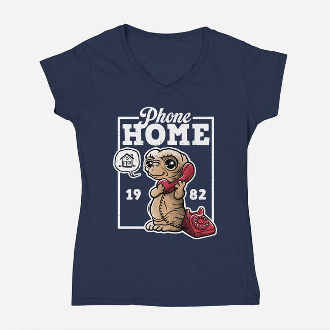 Cute Phone Home-Womens-V-Neck-Tee-NemiMakeit