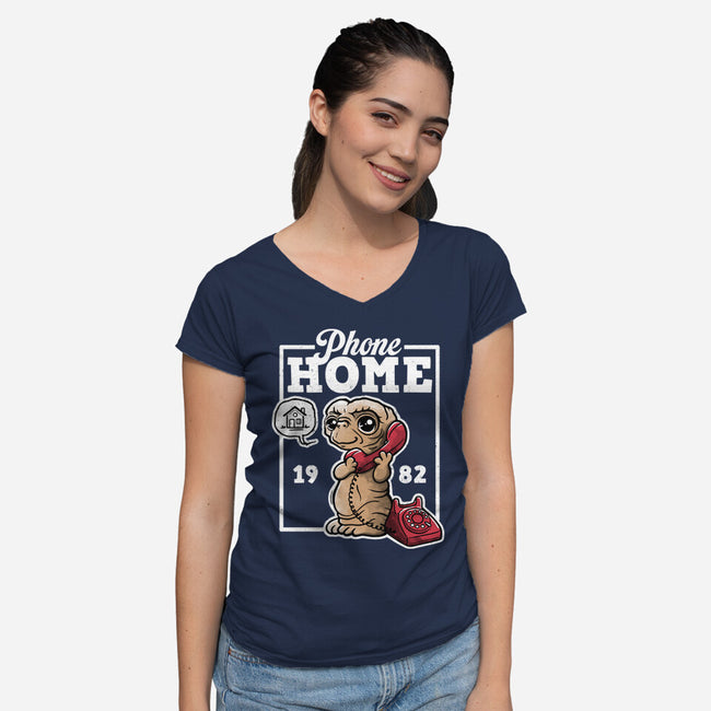 Cute Phone Home-Womens-V-Neck-Tee-NemiMakeit