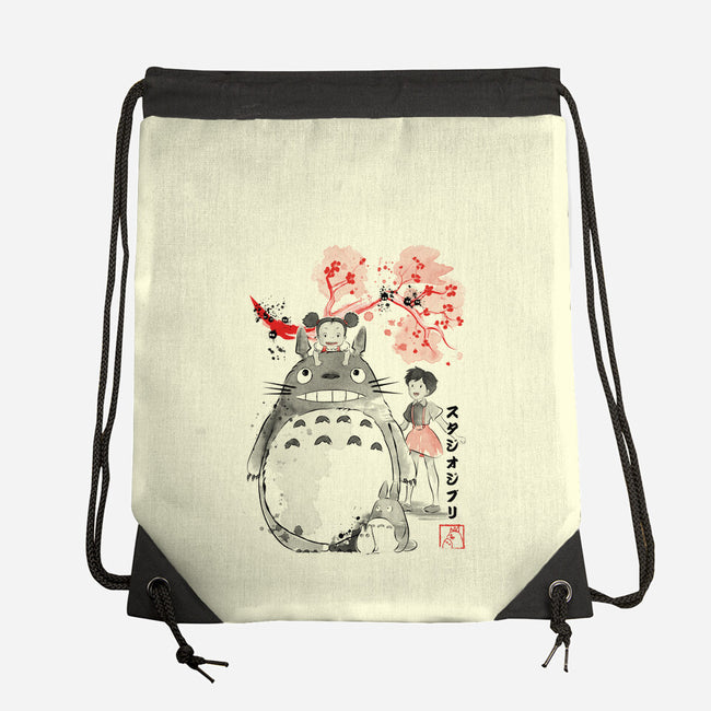 My Neighbor Sumi-e-None-Drawstring-Bag-DrMonekers