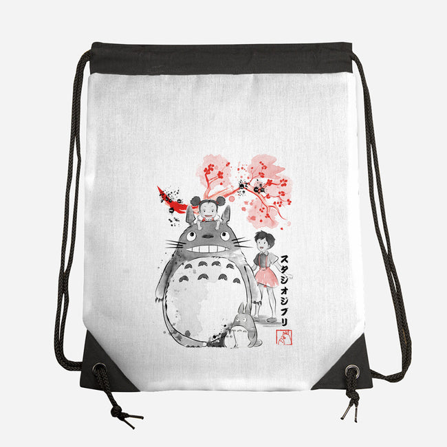 My Neighbor Sumi-e-None-Drawstring-Bag-DrMonekers