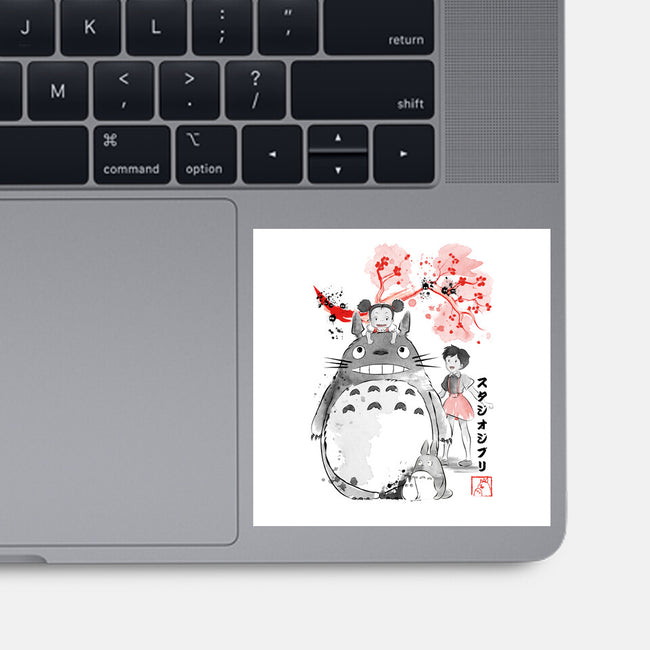 My Neighbor Sumi-e-None-Glossy-Sticker-DrMonekers