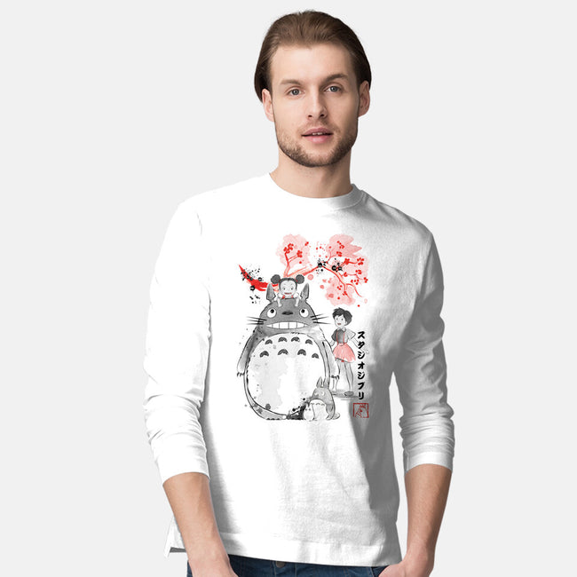My Neighbor Sumi-e-Mens-Long Sleeved-Tee-DrMonekers