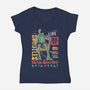 Miss Snooty's Solo Tour-Womens-V-Neck-Tee-Wheels