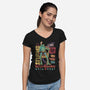 Miss Snooty's Solo Tour-Womens-V-Neck-Tee-Wheels
