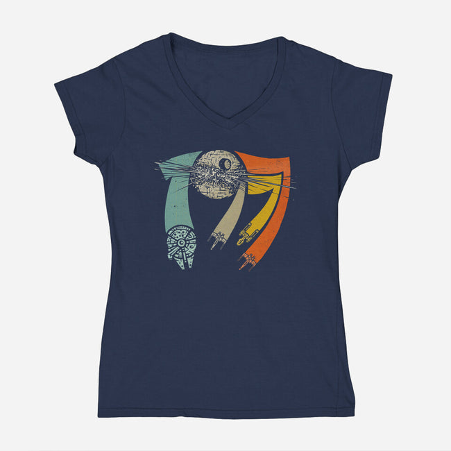 Vintage 1977-Womens-V-Neck-Tee-kg07