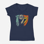 Vintage 1977-Womens-V-Neck-Tee-kg07