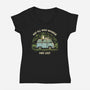 The Wandering Beagle-Womens-V-Neck-Tee-kg07