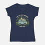 The Wandering Beagle-Womens-V-Neck-Tee-kg07