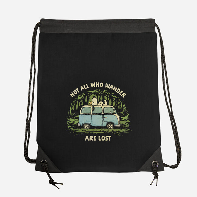 The Wandering Beagle-None-Drawstring-Bag-kg07