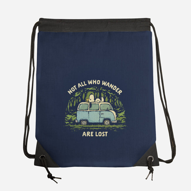 The Wandering Beagle-None-Drawstring-Bag-kg07