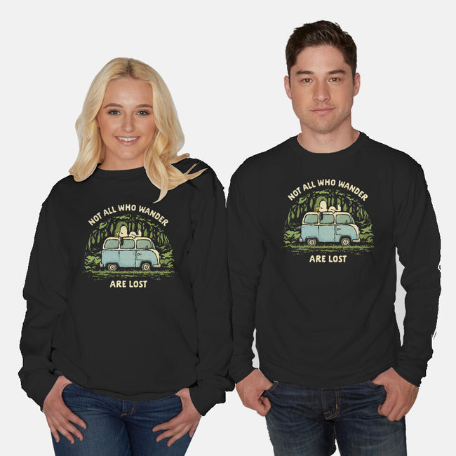 The Wandering Beagle-Unisex-Crew Neck-Sweatshirt-kg07