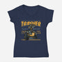 Trasher Save And Restore-Womens-V-Neck-Tee-momma_gorilla