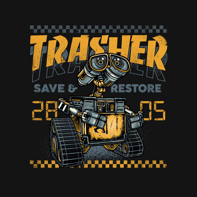 Trasher Save And Restore-None-Polyester-Shower Curtain-momma_gorilla