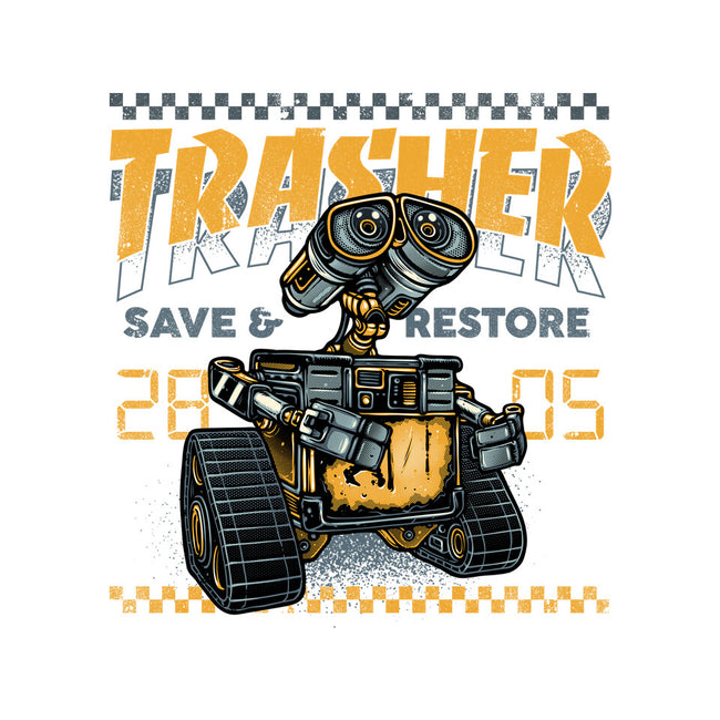 Trasher Save And Restore-Womens-Fitted-Tee-momma_gorilla