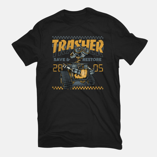 Trasher Save And Restore-Womens-Fitted-Tee-momma_gorilla