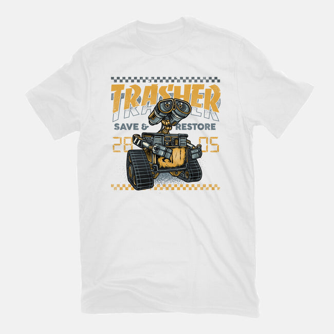 Trasher Save And Restore-Womens-Fitted-Tee-momma_gorilla