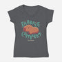 Capybarism-Womens-V-Neck-Tee-Geekydog